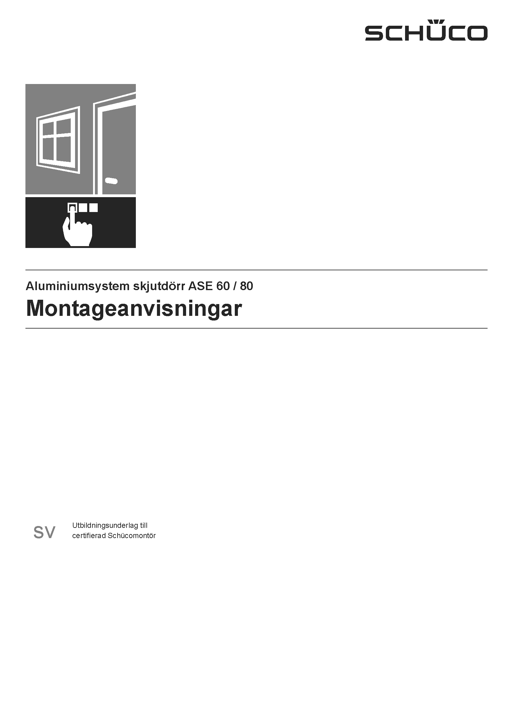 Montageanvisning Skjutdörrar
